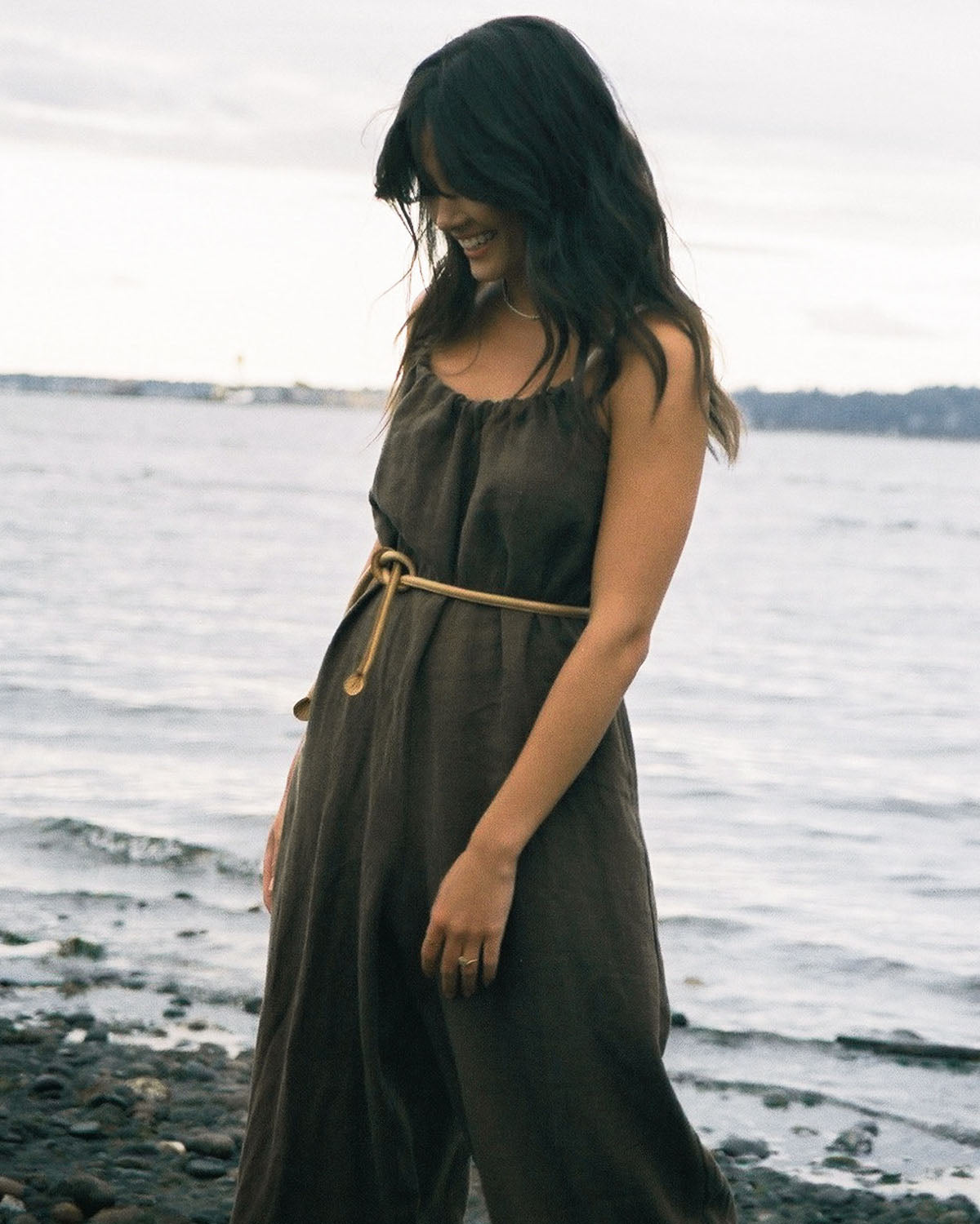 Breeze Jumpsuit | Olive Linen