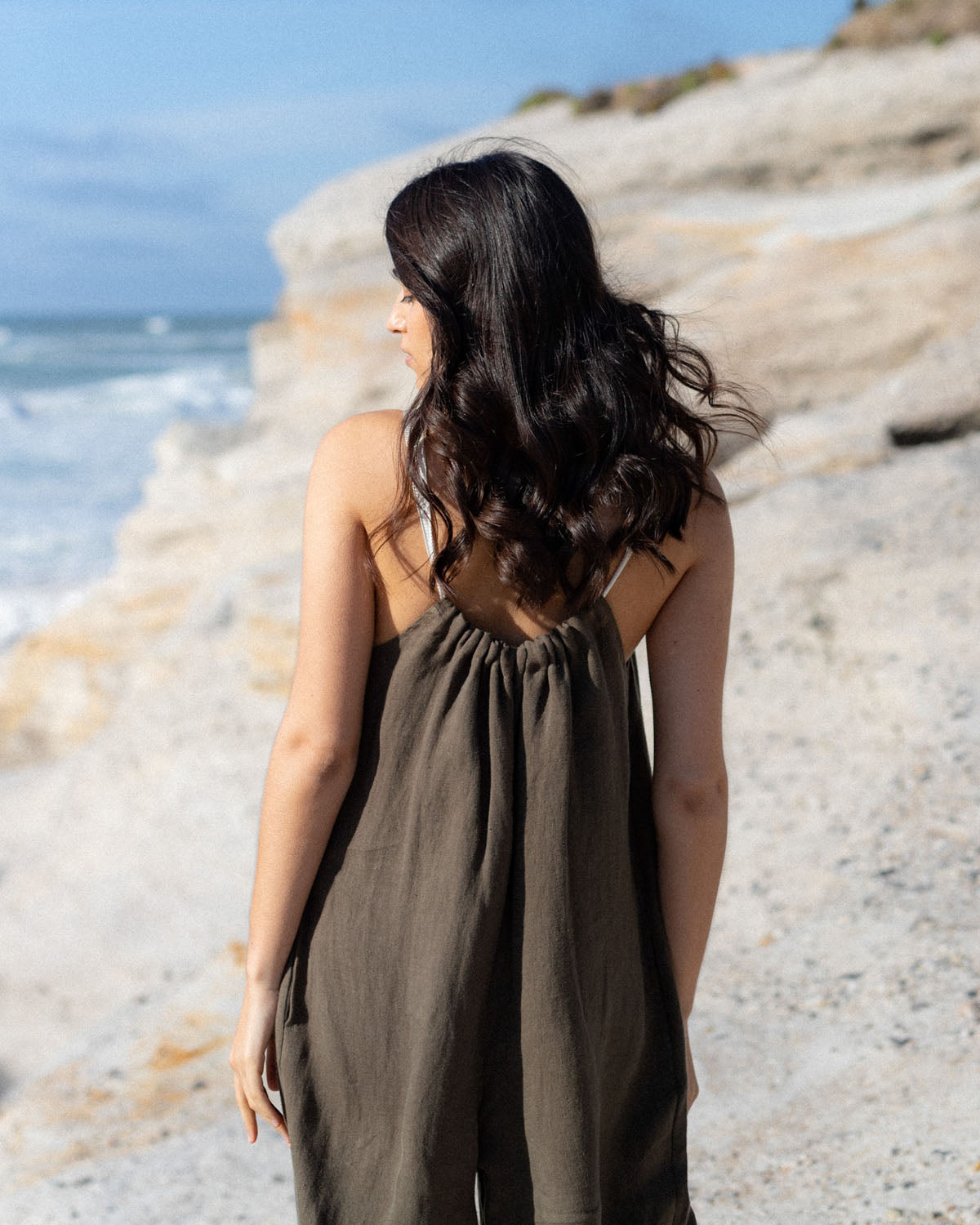 Breeze Jumpsuit | Olive Linen