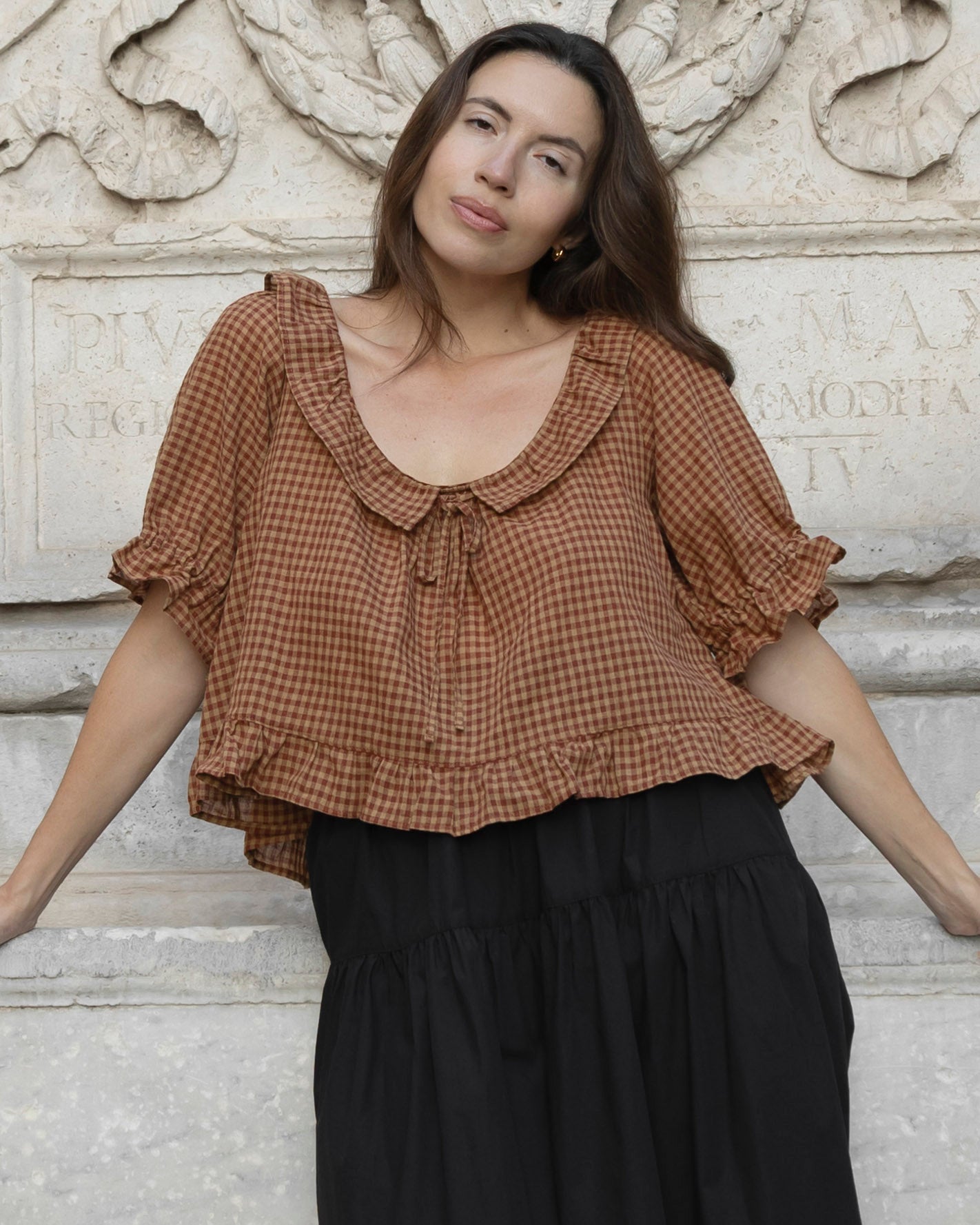 Doll Blouse | Maple Gingham