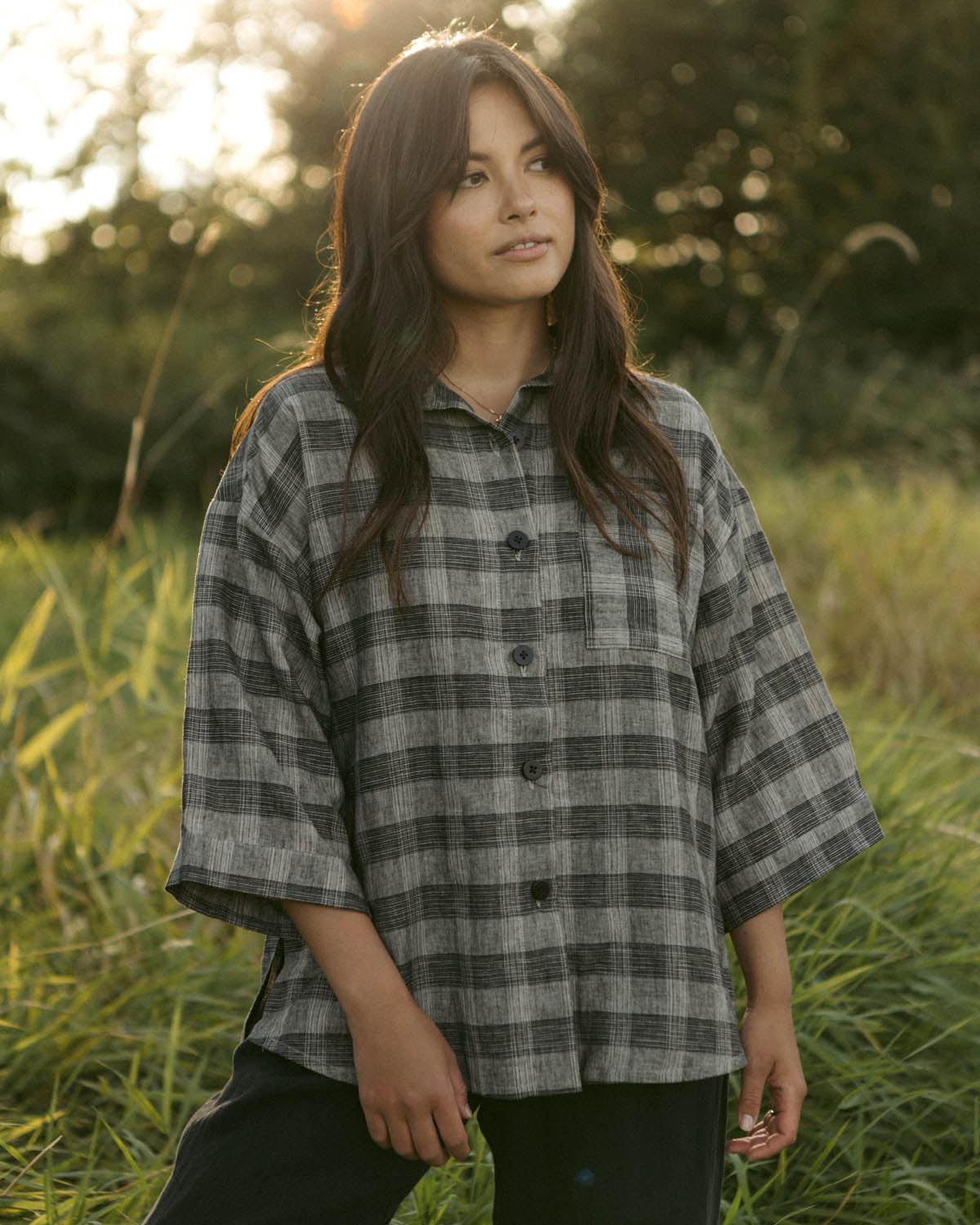 Haven Blouse | Moody Plaid