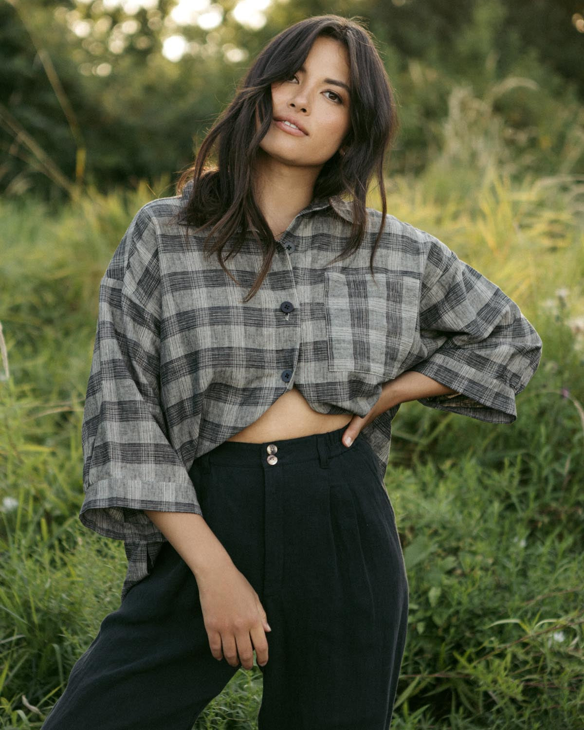 Haven Blouse | Moody Plaid