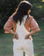 linen blouse in terracotta colour