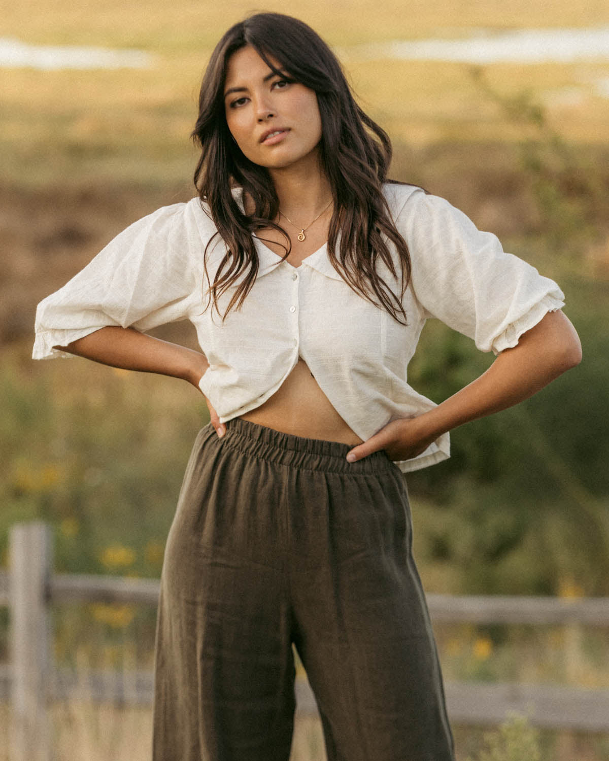 Ines Blouse | Natural Embroidery