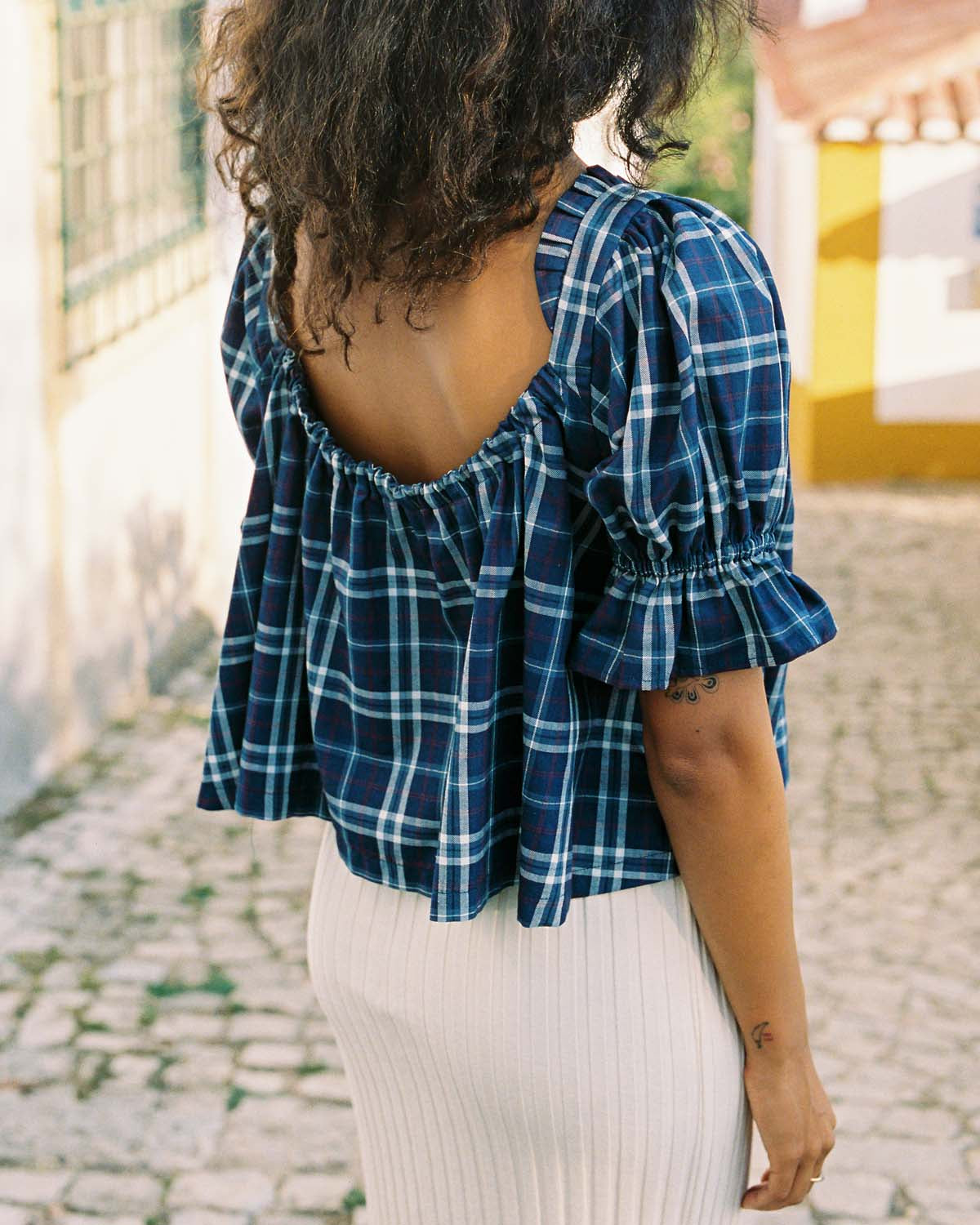 Juliette Blouse | Mariner Plaid