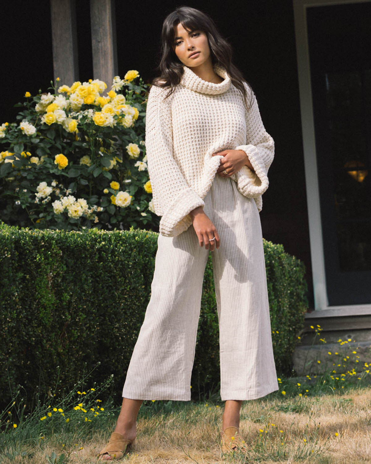 Aura Pants | Stone Stripe