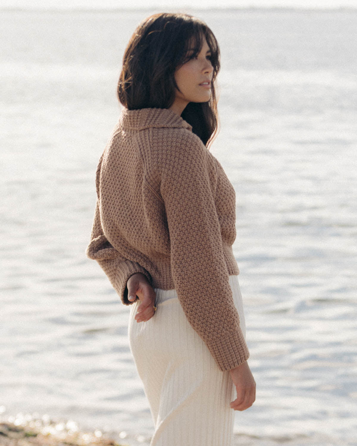 Meadow Zip Cardigan | Camel