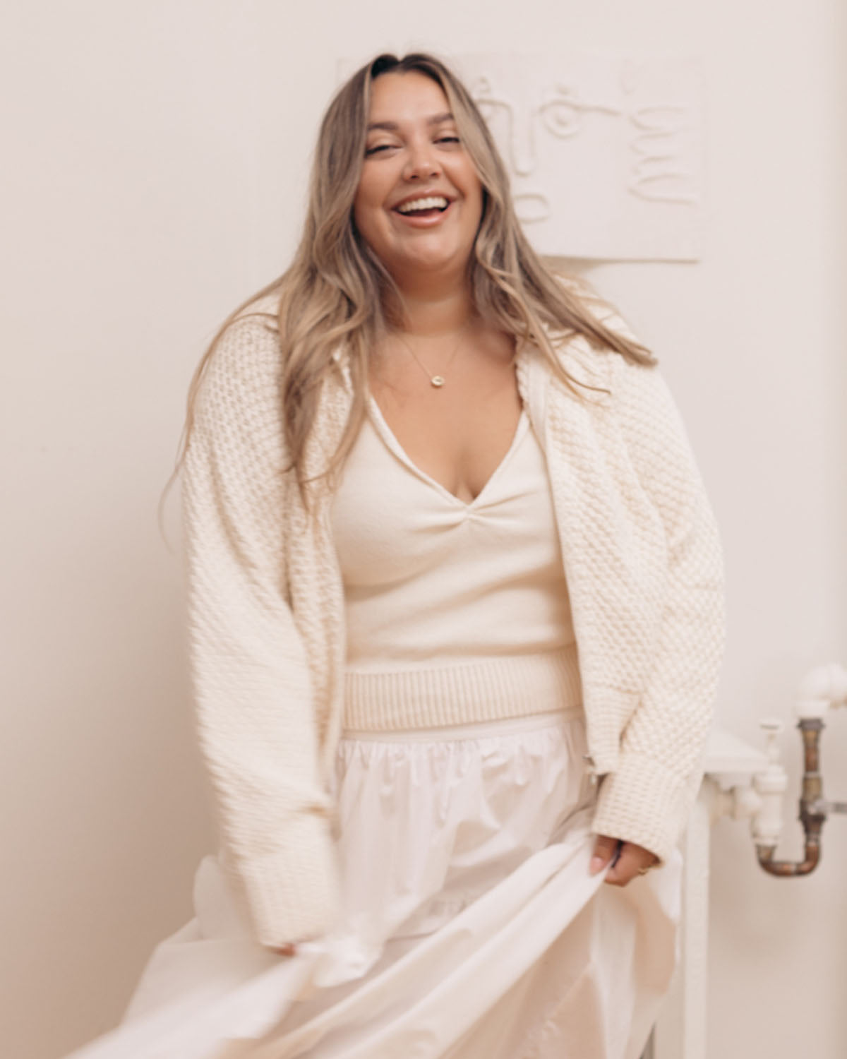 Meadow Zip Cardigan | Cream