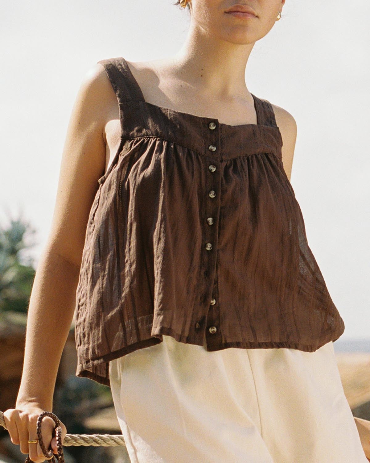 Last Chance | Nightie Tank | Earth Embroidery | 2X/3X