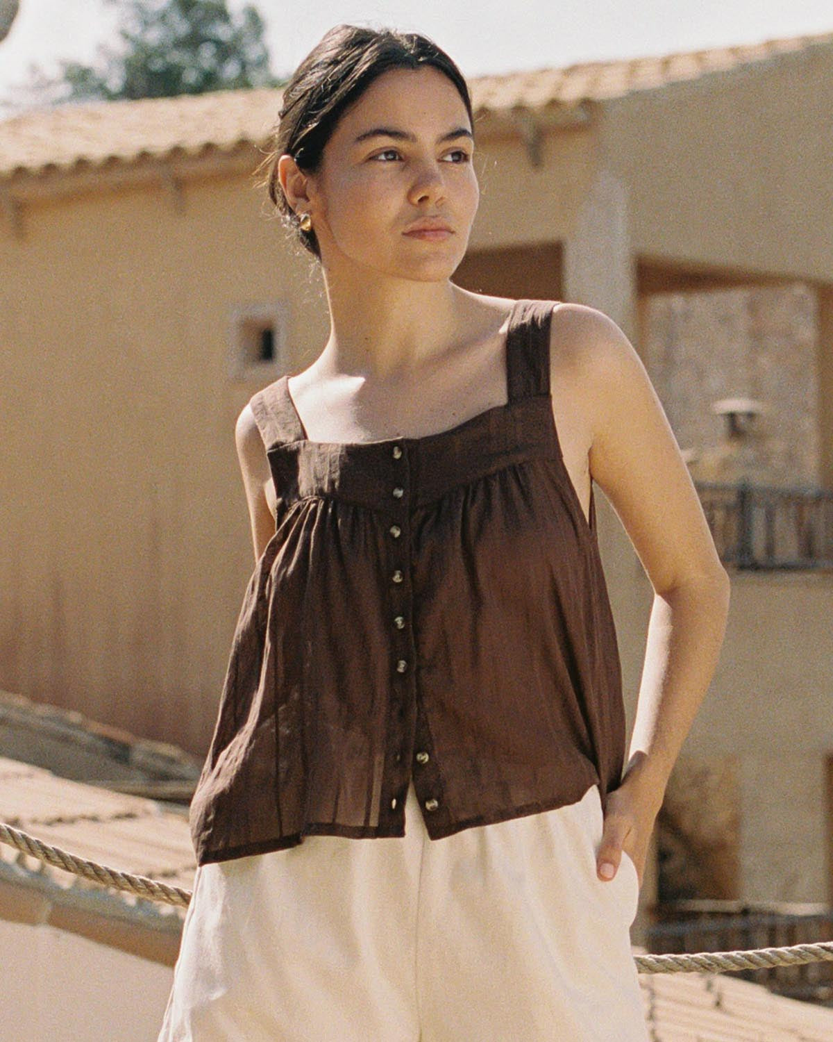 Last Chance | Nightie Tank | Earth Embroidery | 2X/3X