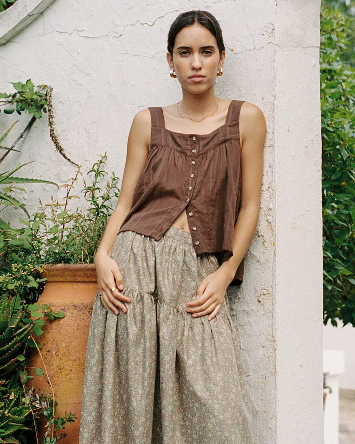 Last Chance | Nightie Tank | Earth Embroidery | 2X/3X