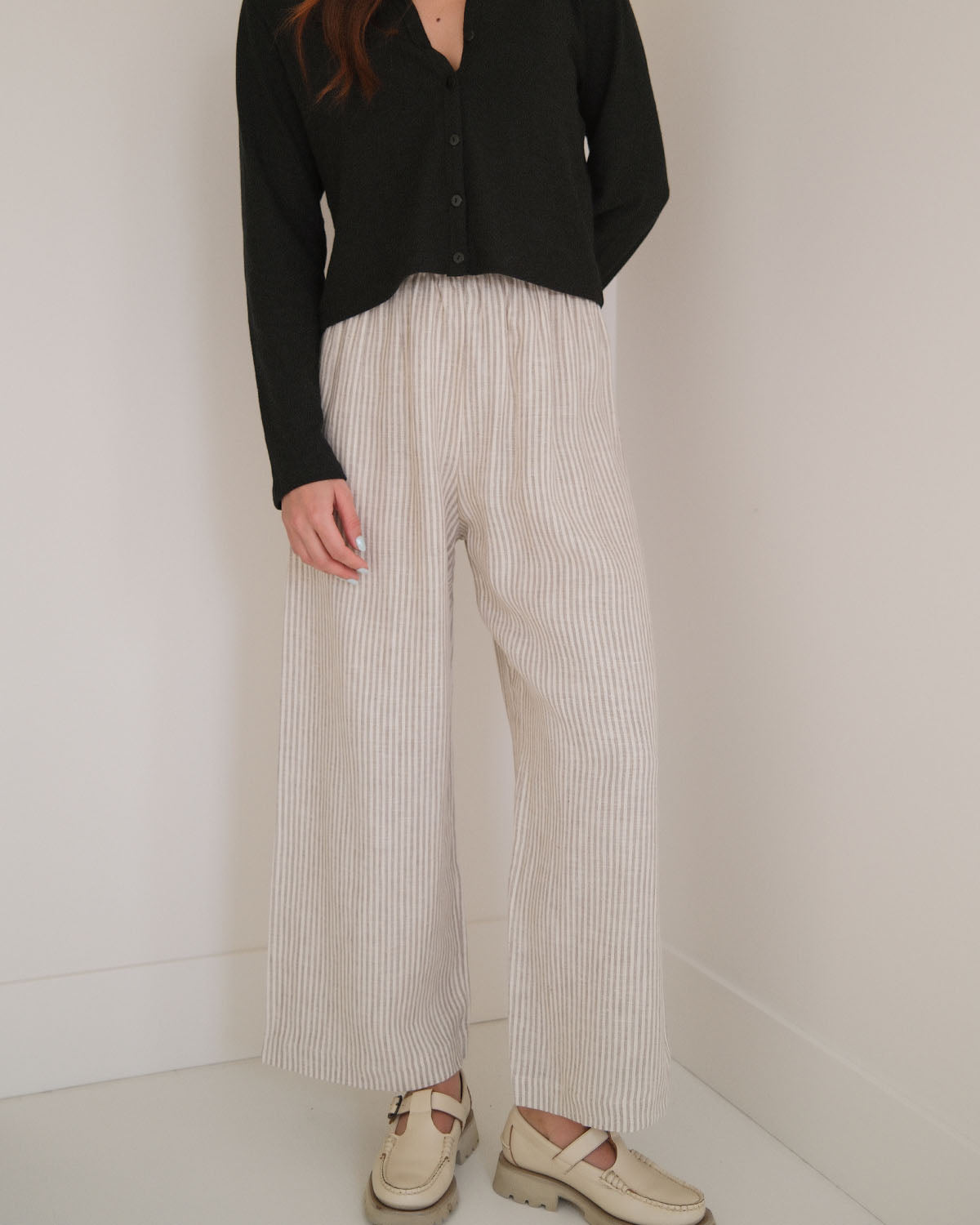 Aura Pants | Stone Stripe