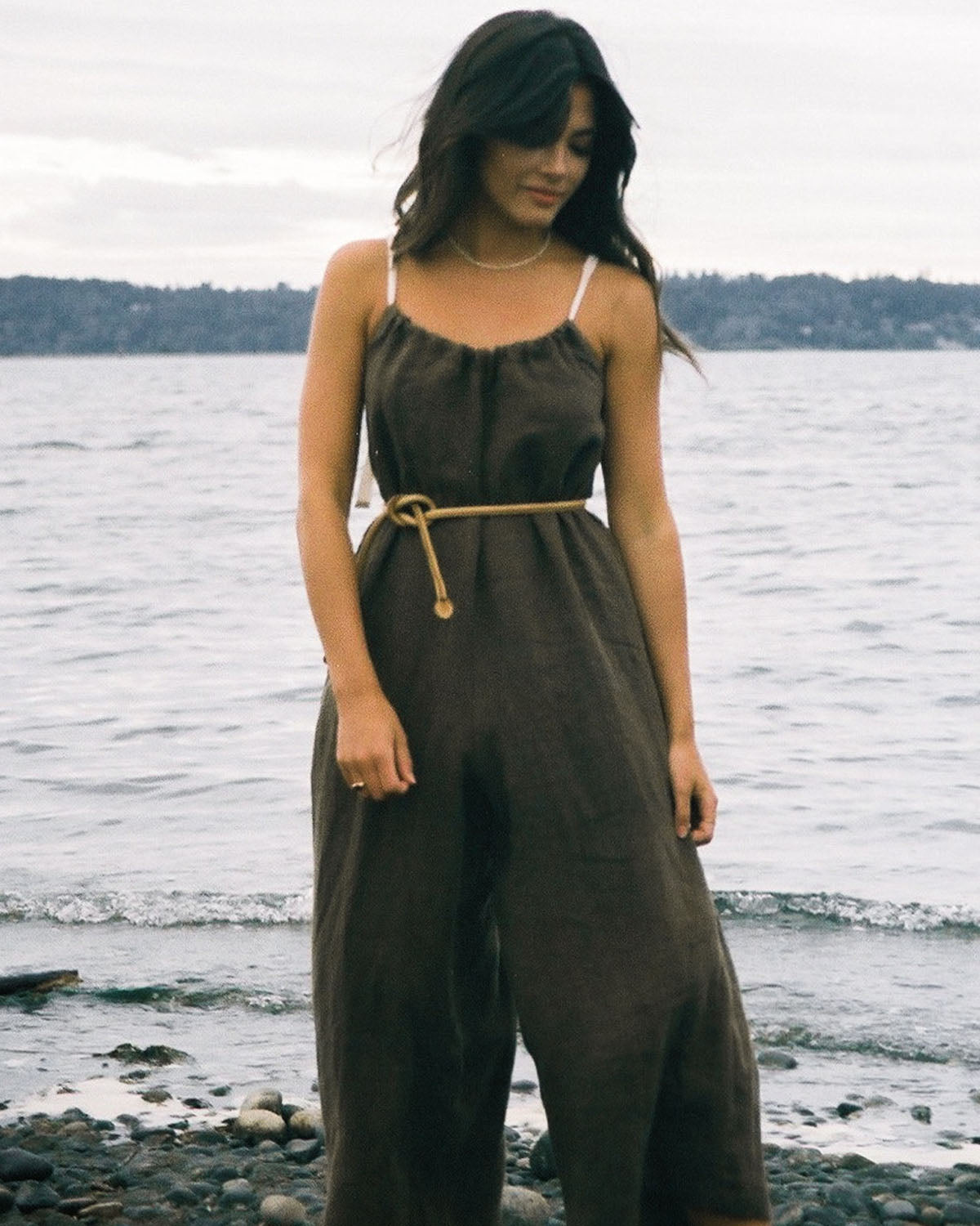Breeze Jumpsuit | Olive Linen