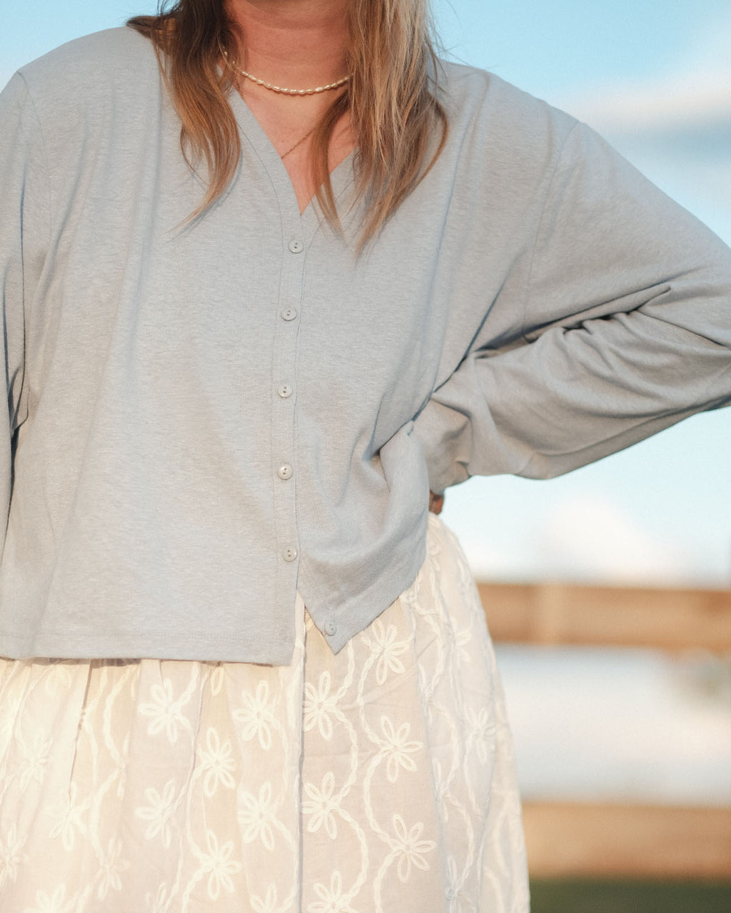Casita Cardigan | Powder Blue