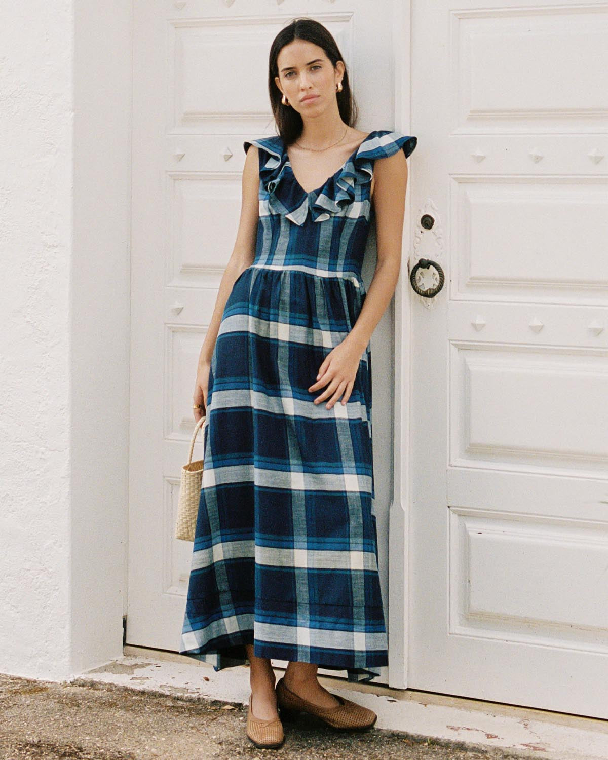 Céleste Dress | Blue Plaid