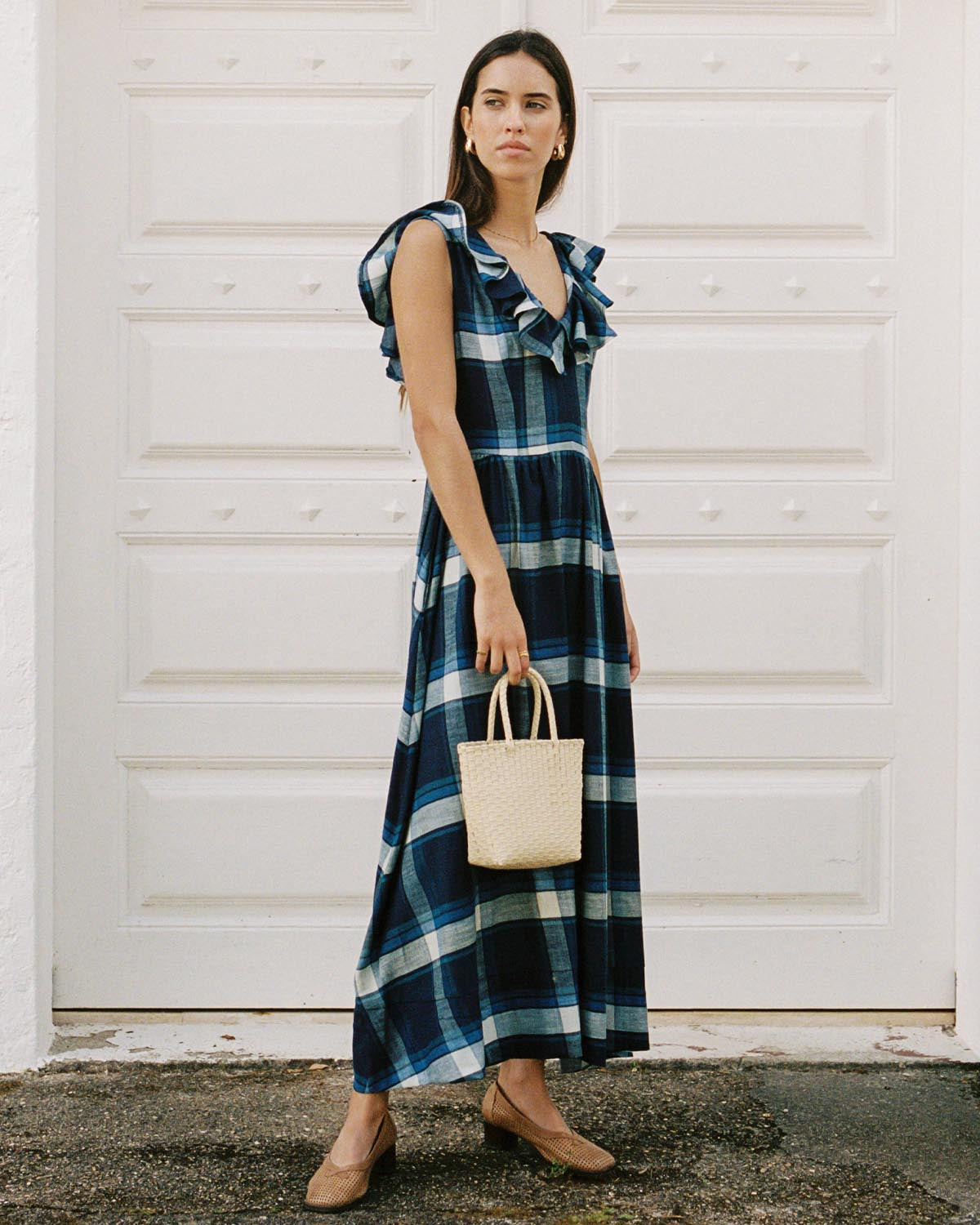 Céleste Dress | Blue Plaid