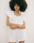 linen sleepwear top in white