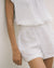 linen sleepwear shorts in white