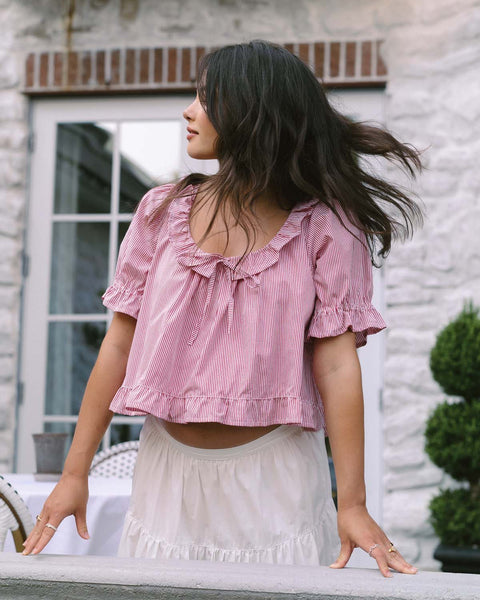 美品 akiki CUT JACQUARD BLOUSE/pink Pink Silk Cotton Pintuck Blouse | Women's Blouses | Brora Sale