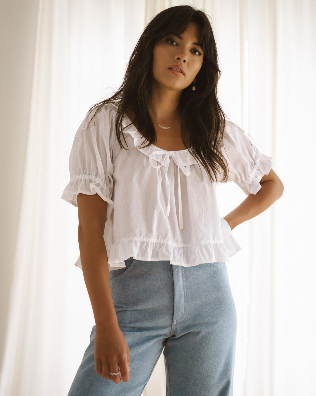 Doll Blouse | Crisp White
