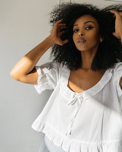 Doll Blouse | Crisp White