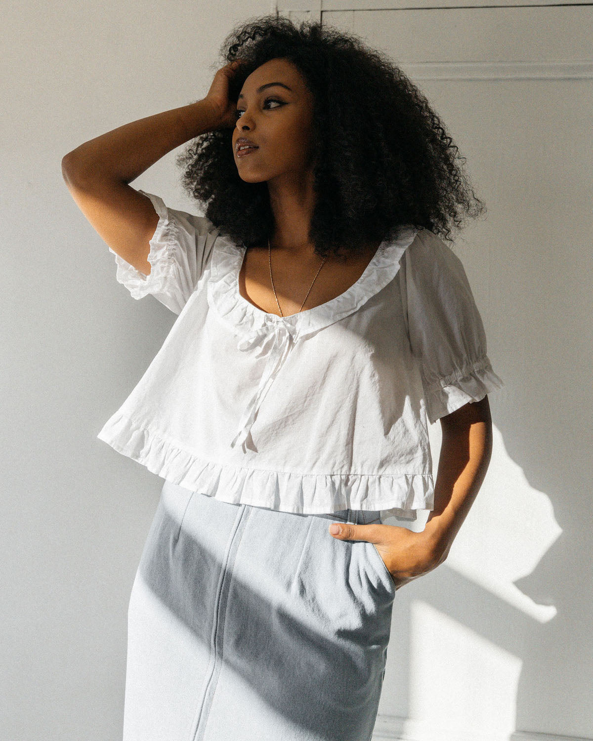 Doll Blouse | Crisp White