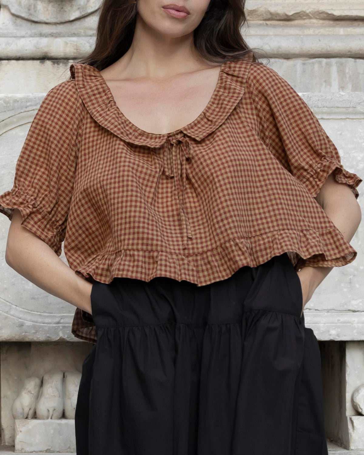 Doll Blouse | Maple Gingham