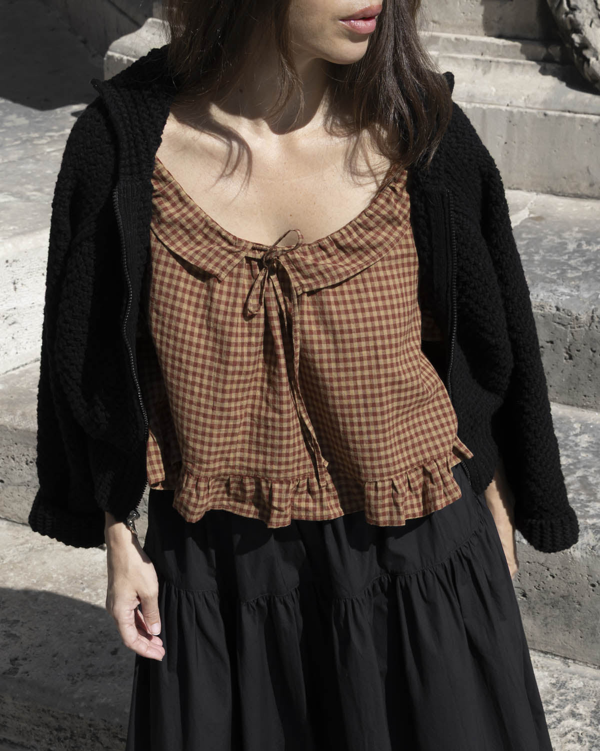 Doll Blouse | Maple Gingham