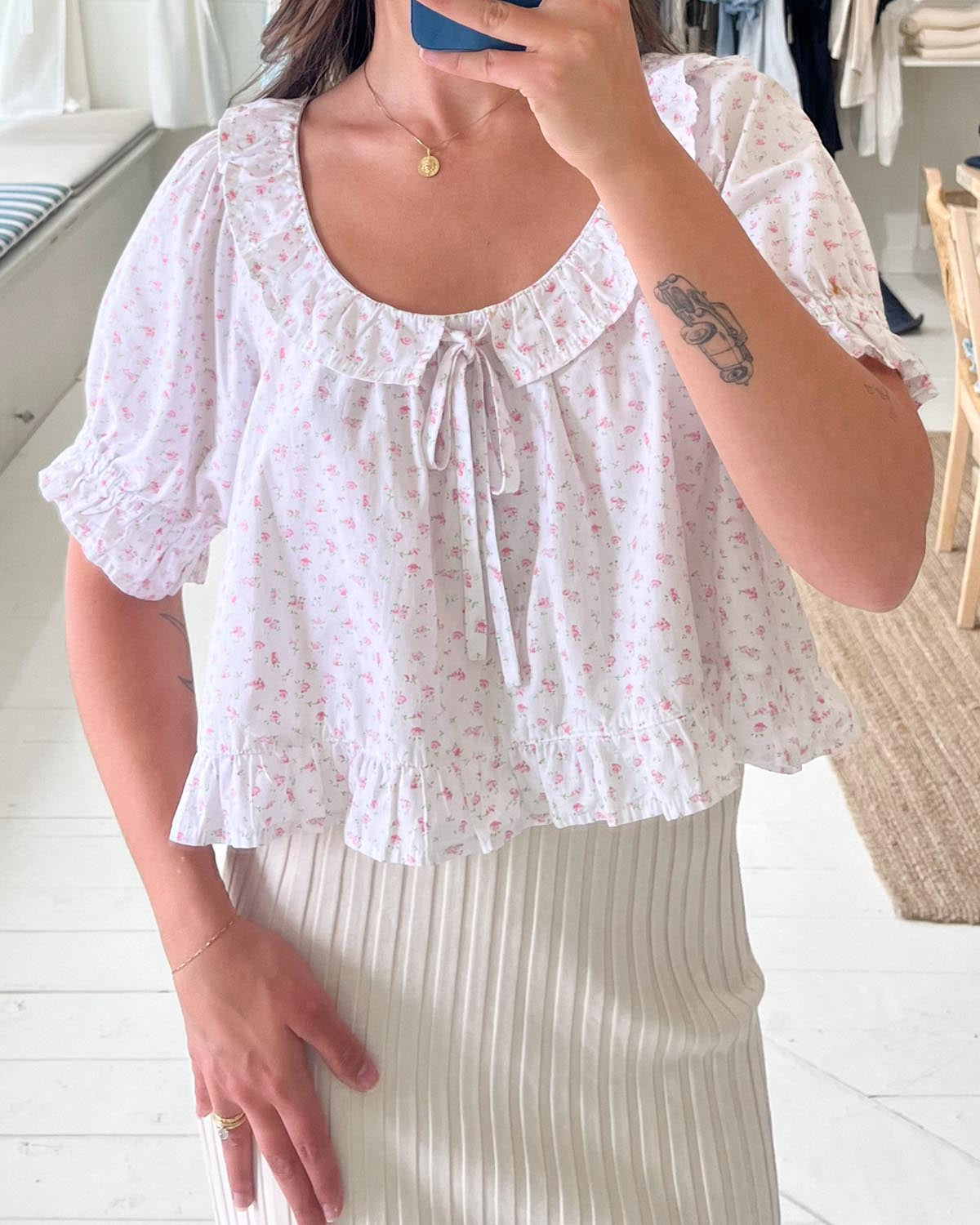 Doll Blouse | Rose Floral