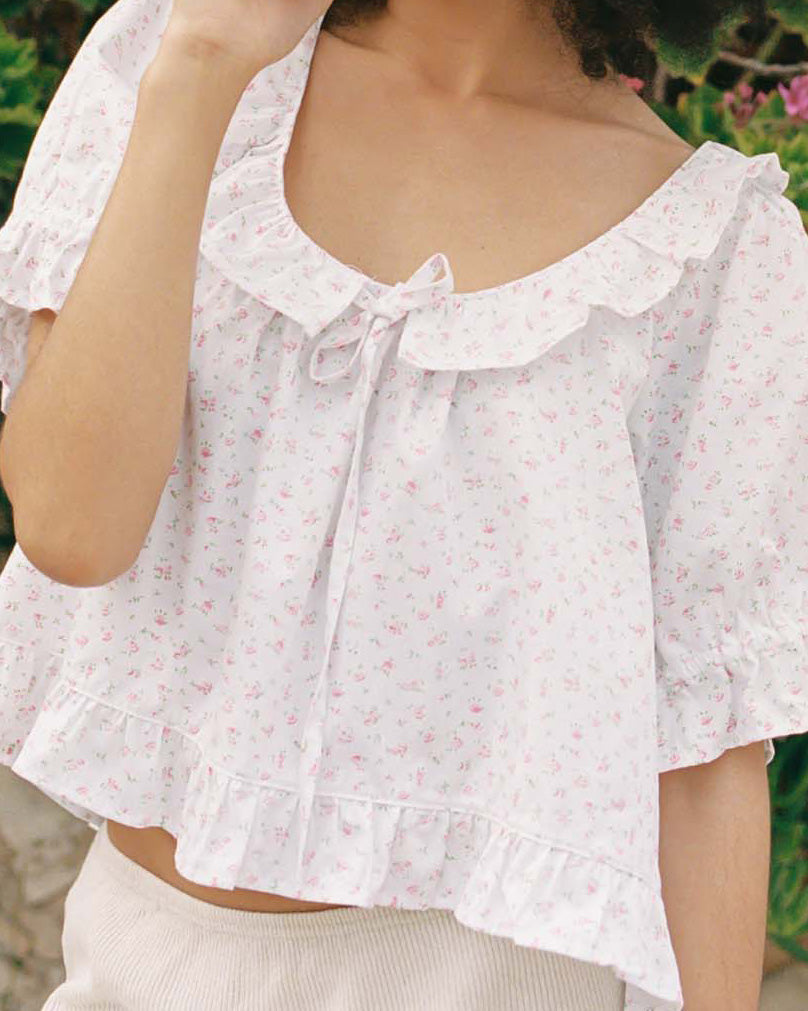 Doll Blouse | Rose Floral