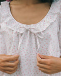 rose floral cotton blouse