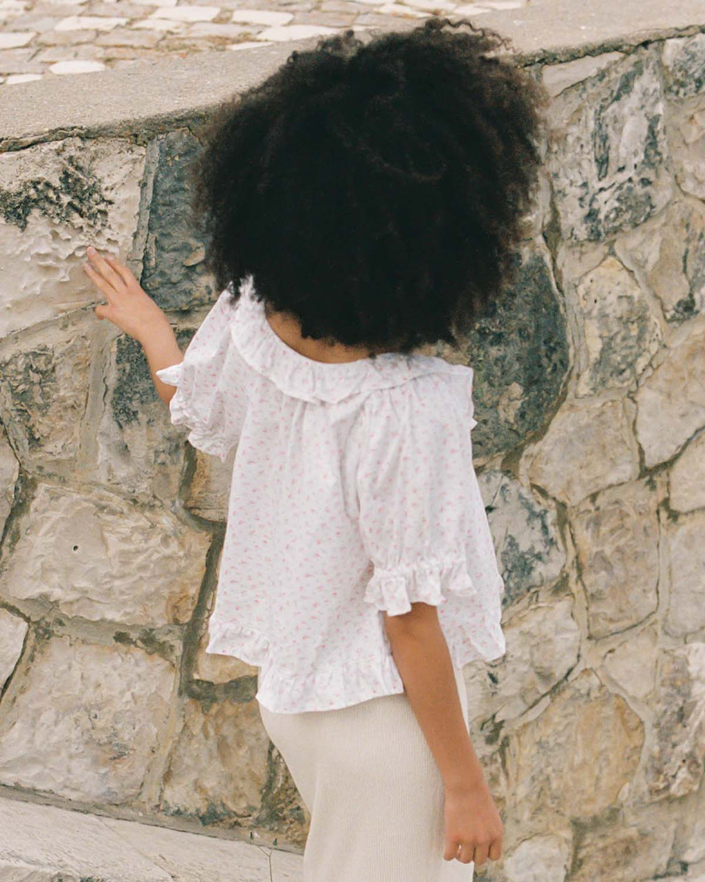 rose floral cotton blouse