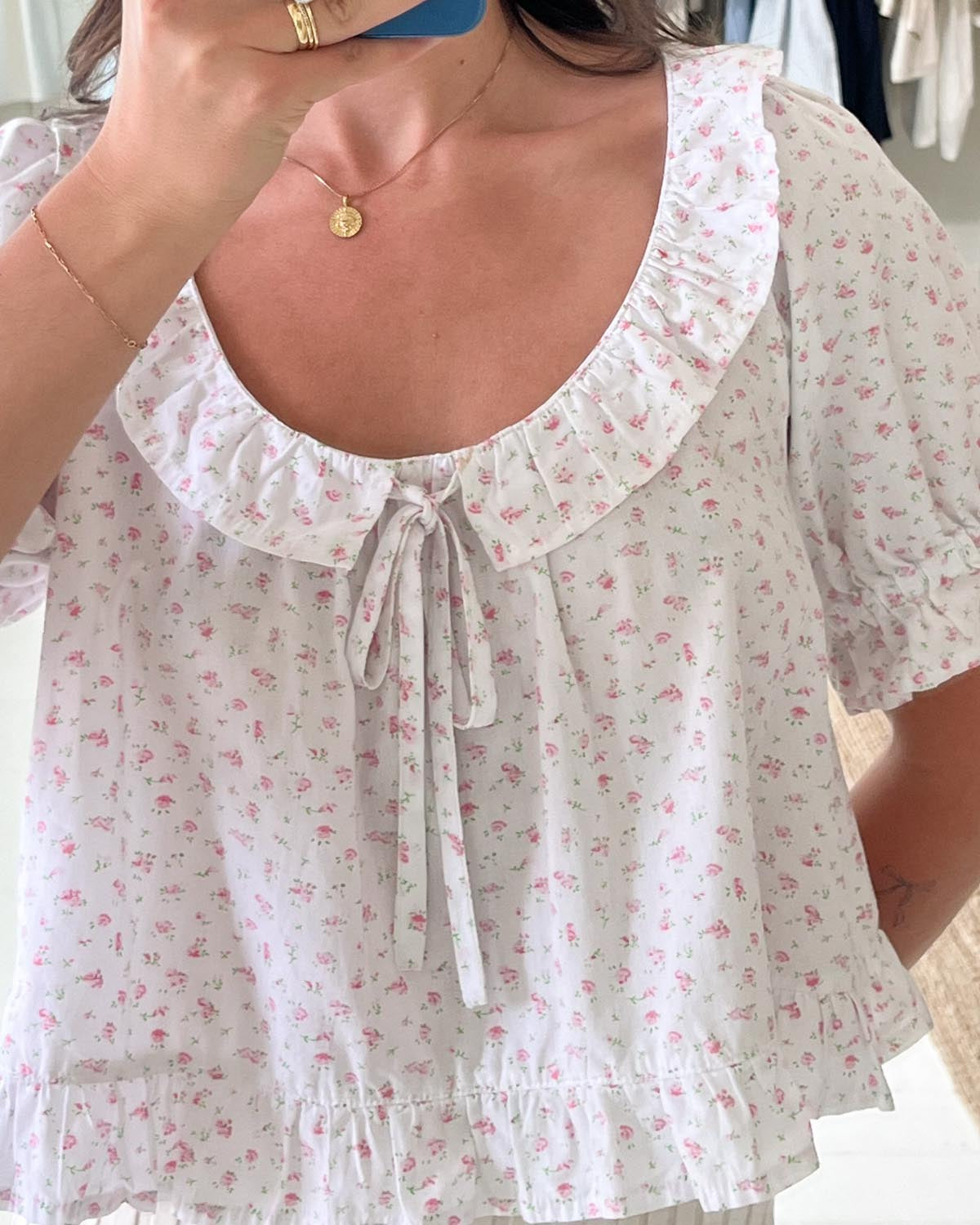 Doll Blouse | Rose Floral