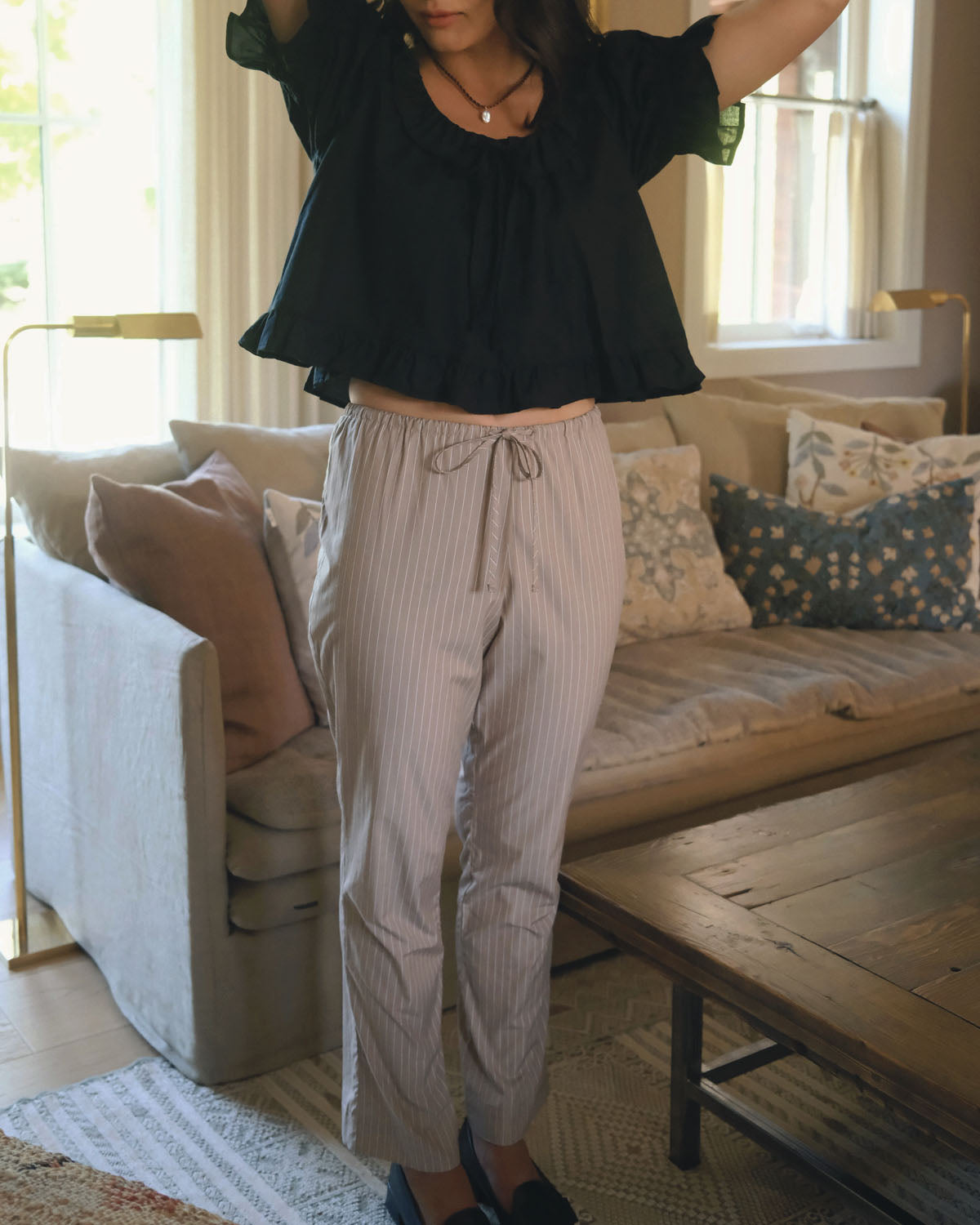 Easy Pants | Canvas Stripe