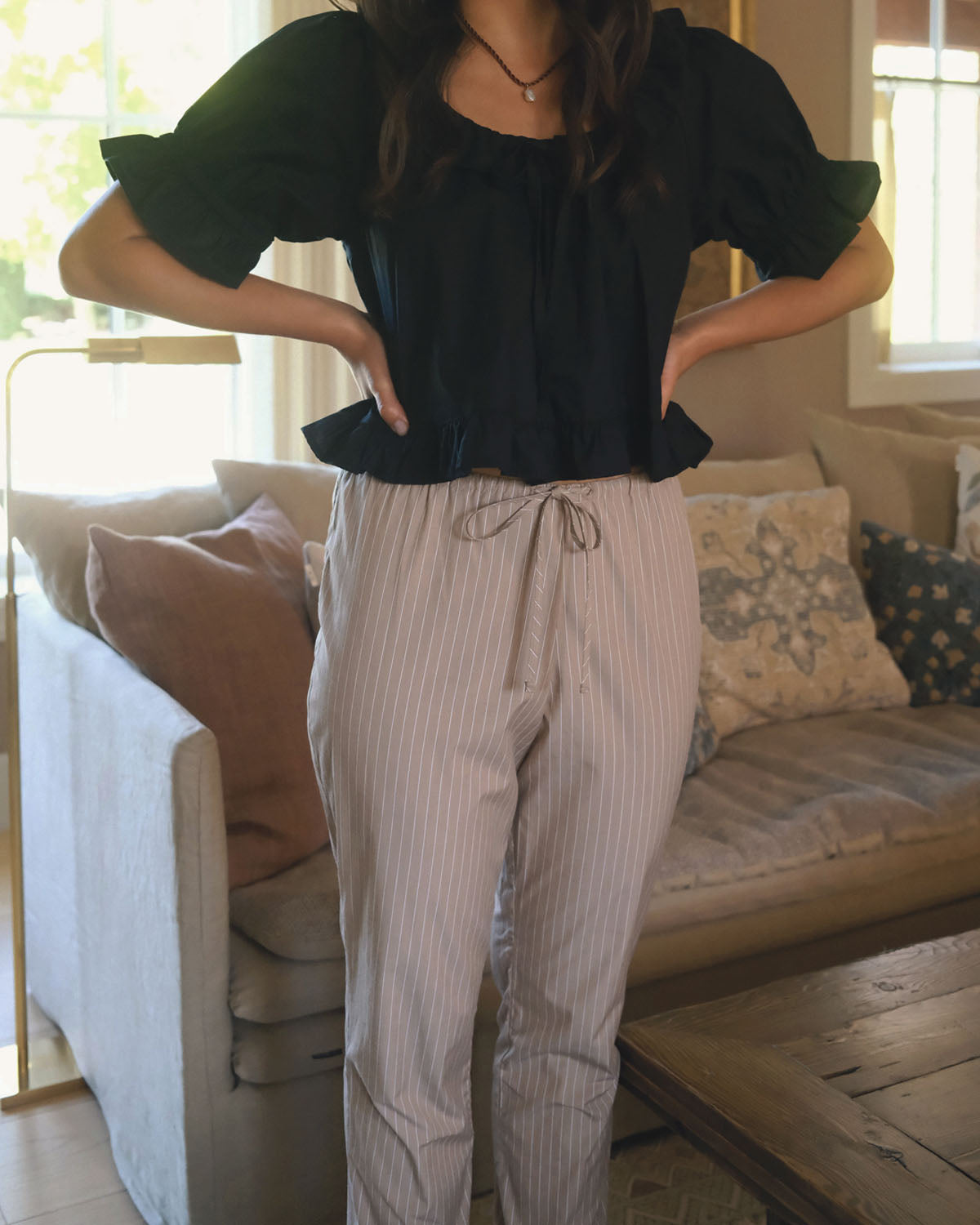 Easy Pants | Canvas Stripe