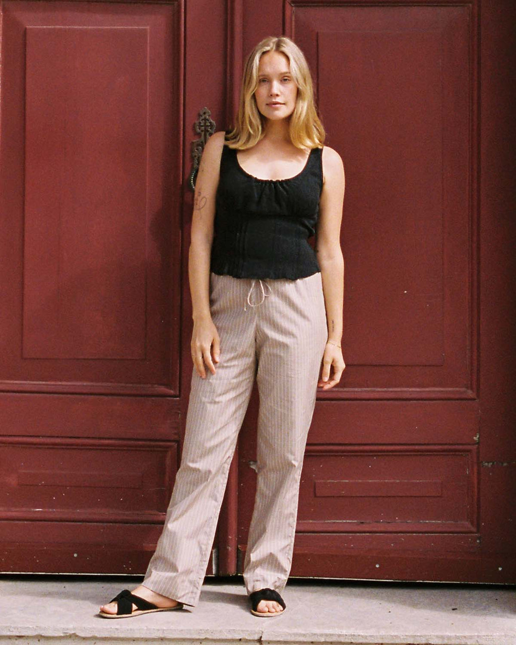 Easy Pants | Canvas Stripe