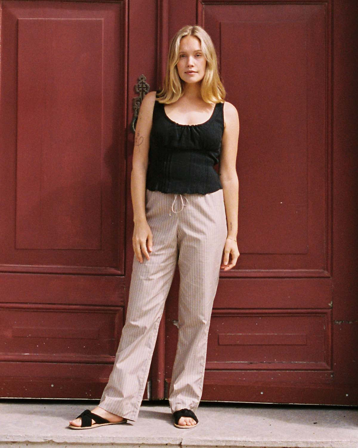 Easy Pants | Canvas Stripe