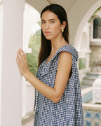 Estelle Dress | Navy Gingham