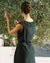 black sleeveless button front linen dress with ties