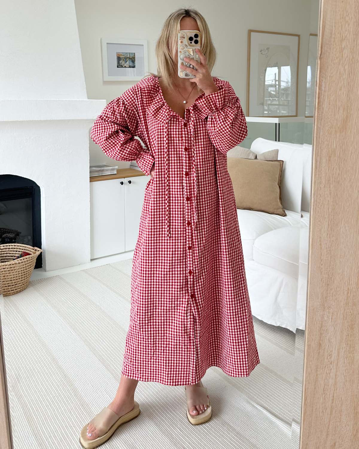 Étoile Nightgown | Red Gingham
