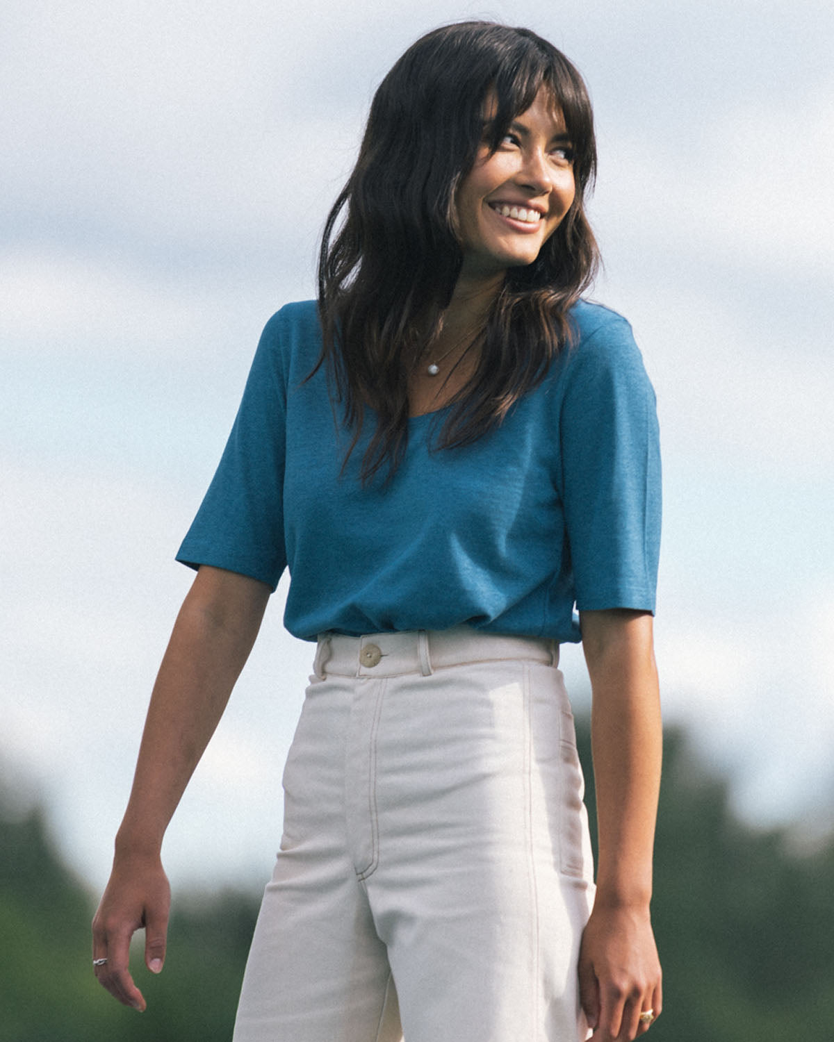 blue hemp and organic cotton tee