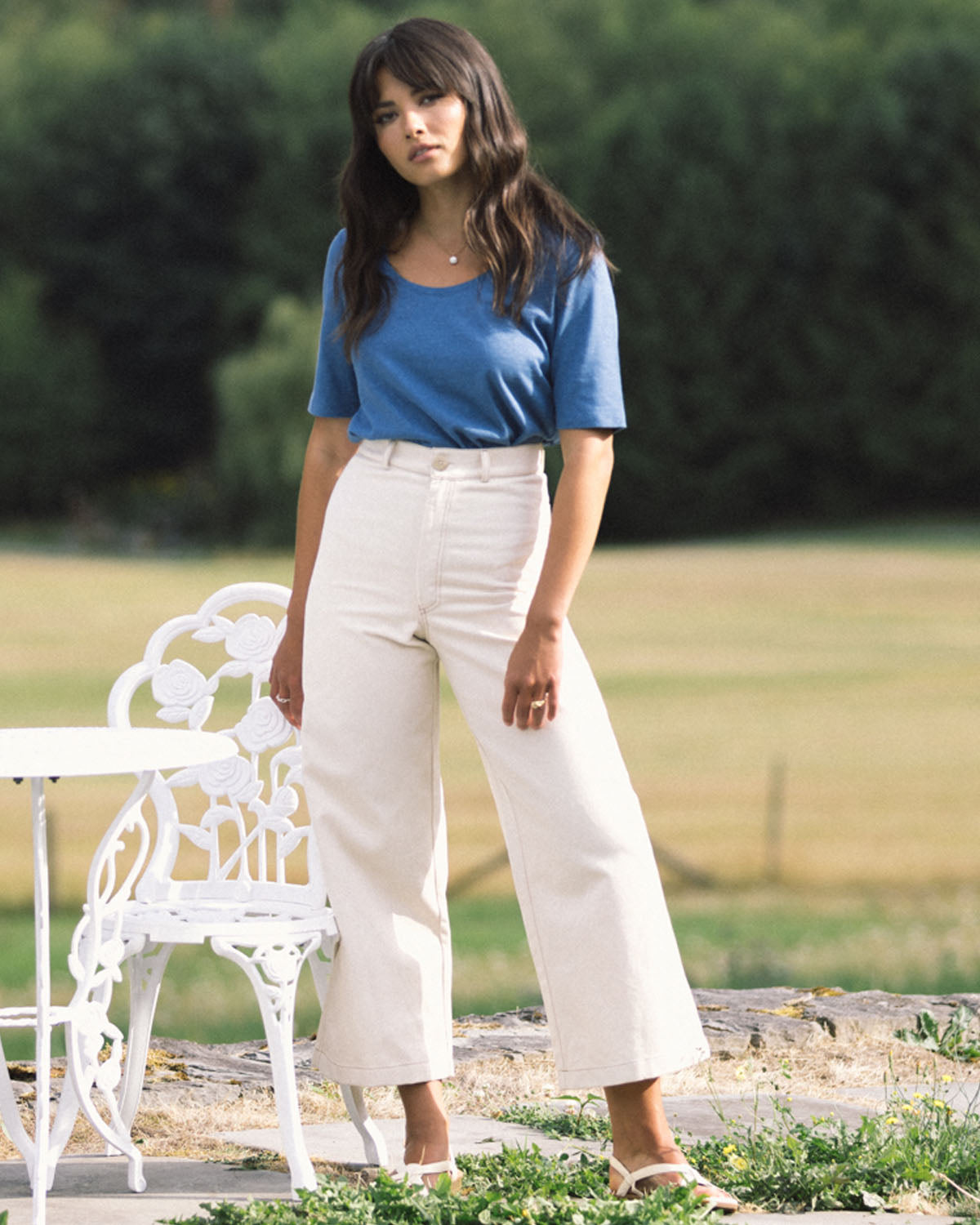 blue hemp and organic cotton tee