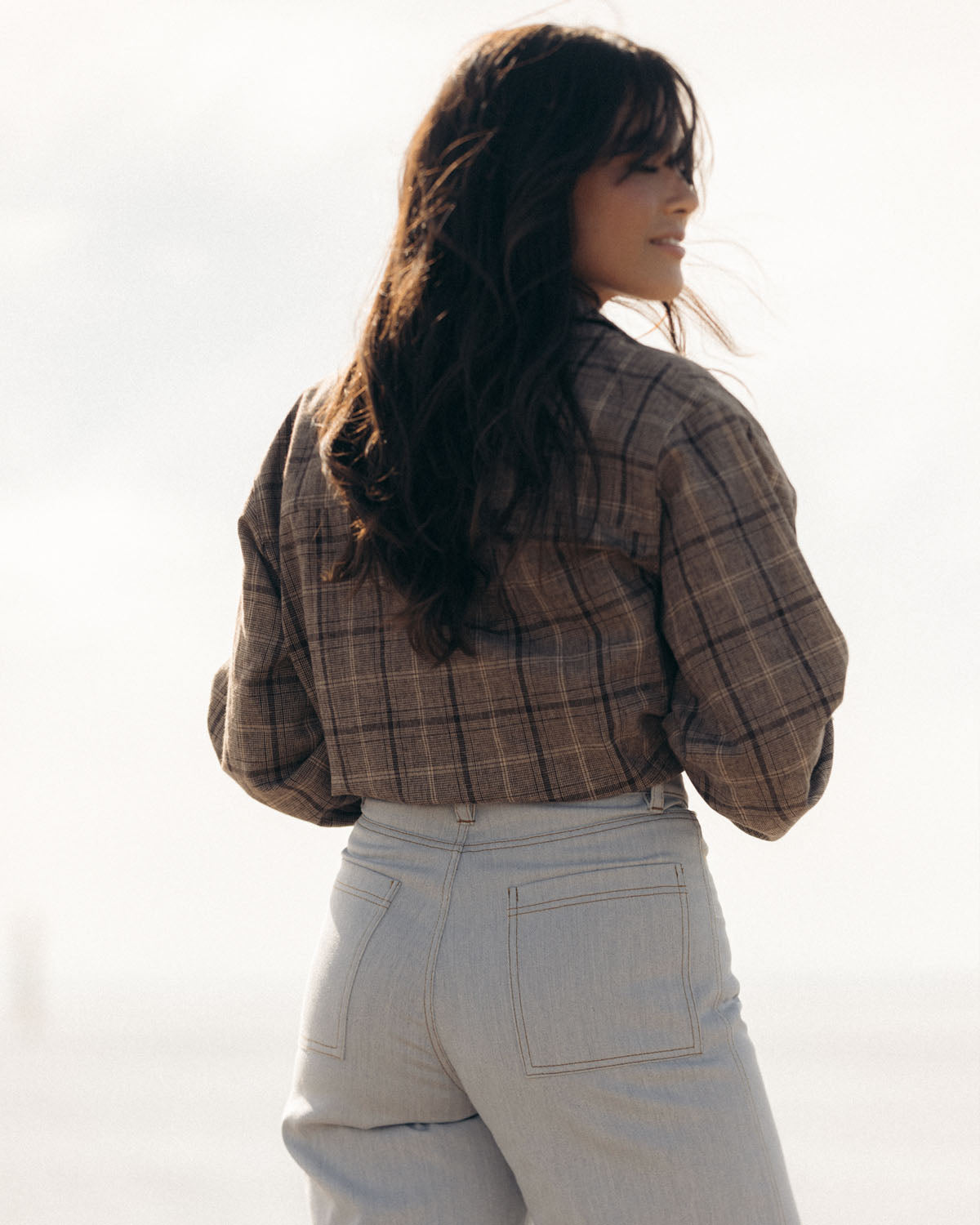 House Blouse | Brown Plaid