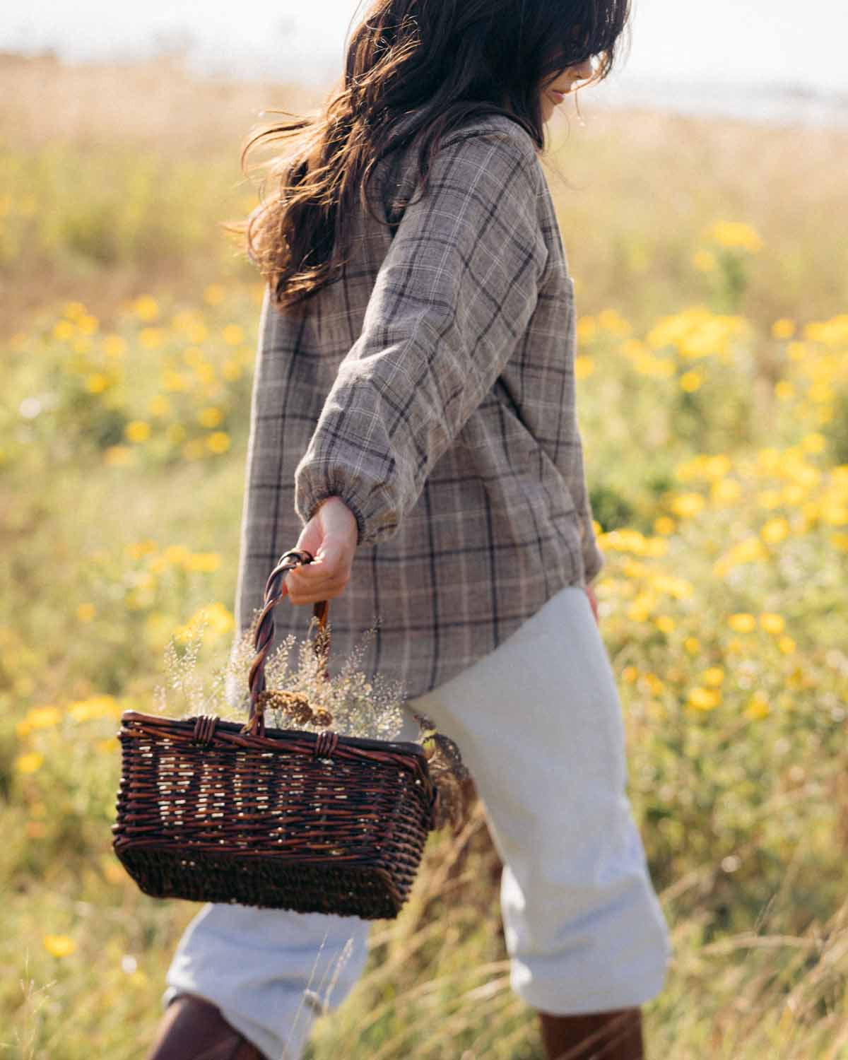 House Blouse | Brown Plaid