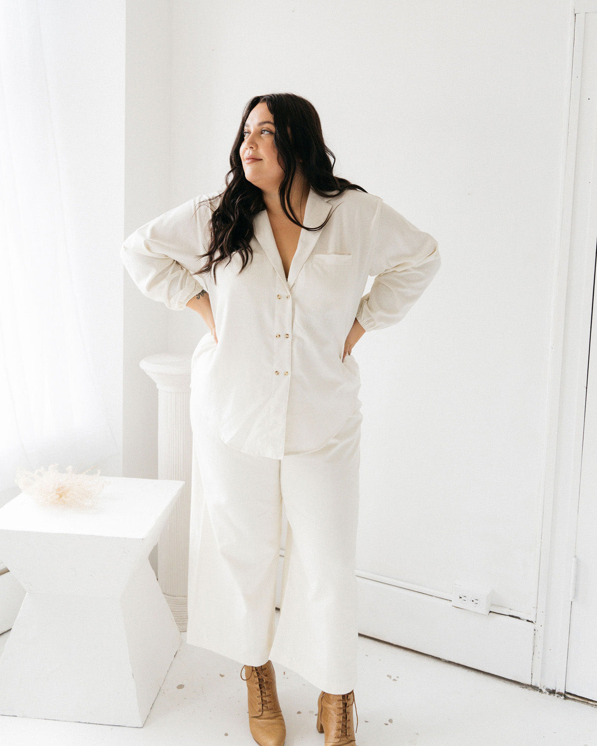 Photo Sample | House Blouse | Ivory | 2X/3X