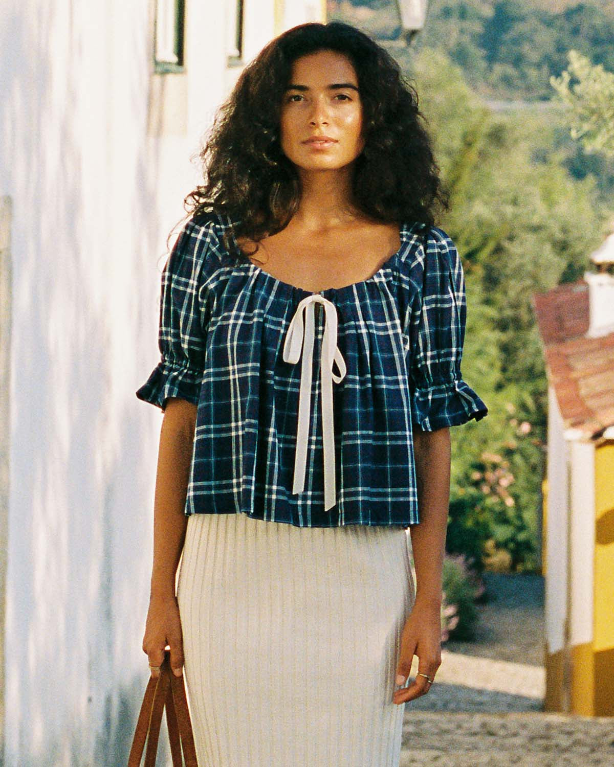 Juliette Blouse | Mariner Plaid