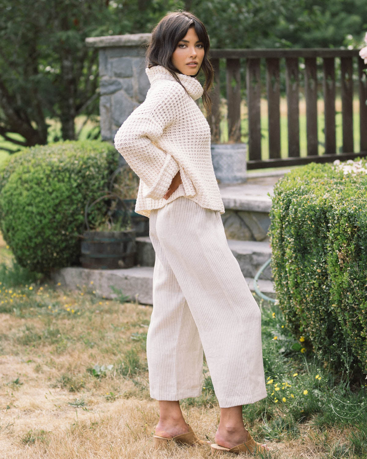 Aura Pants | Stone Stripe