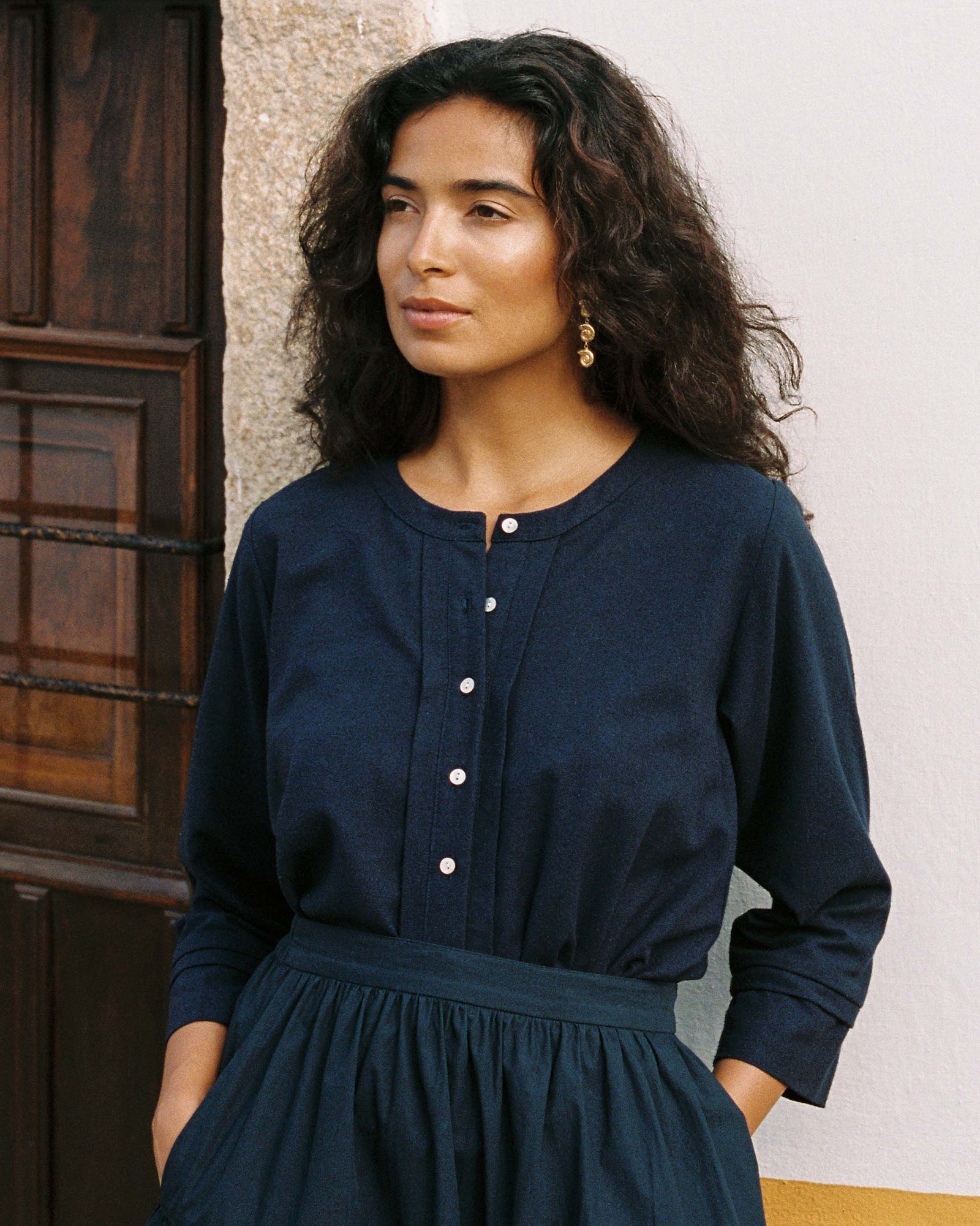 Lucia Blouse | Navy