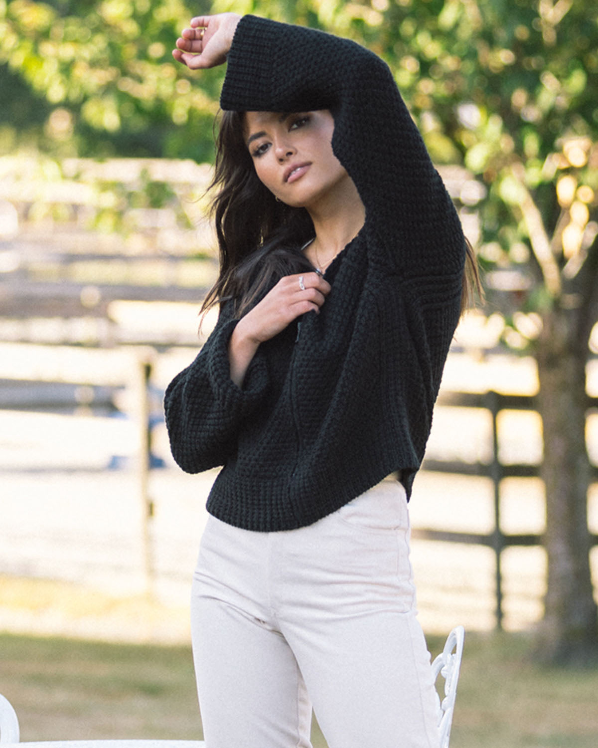 Meadow Zip Cardigan | Black - harly jae