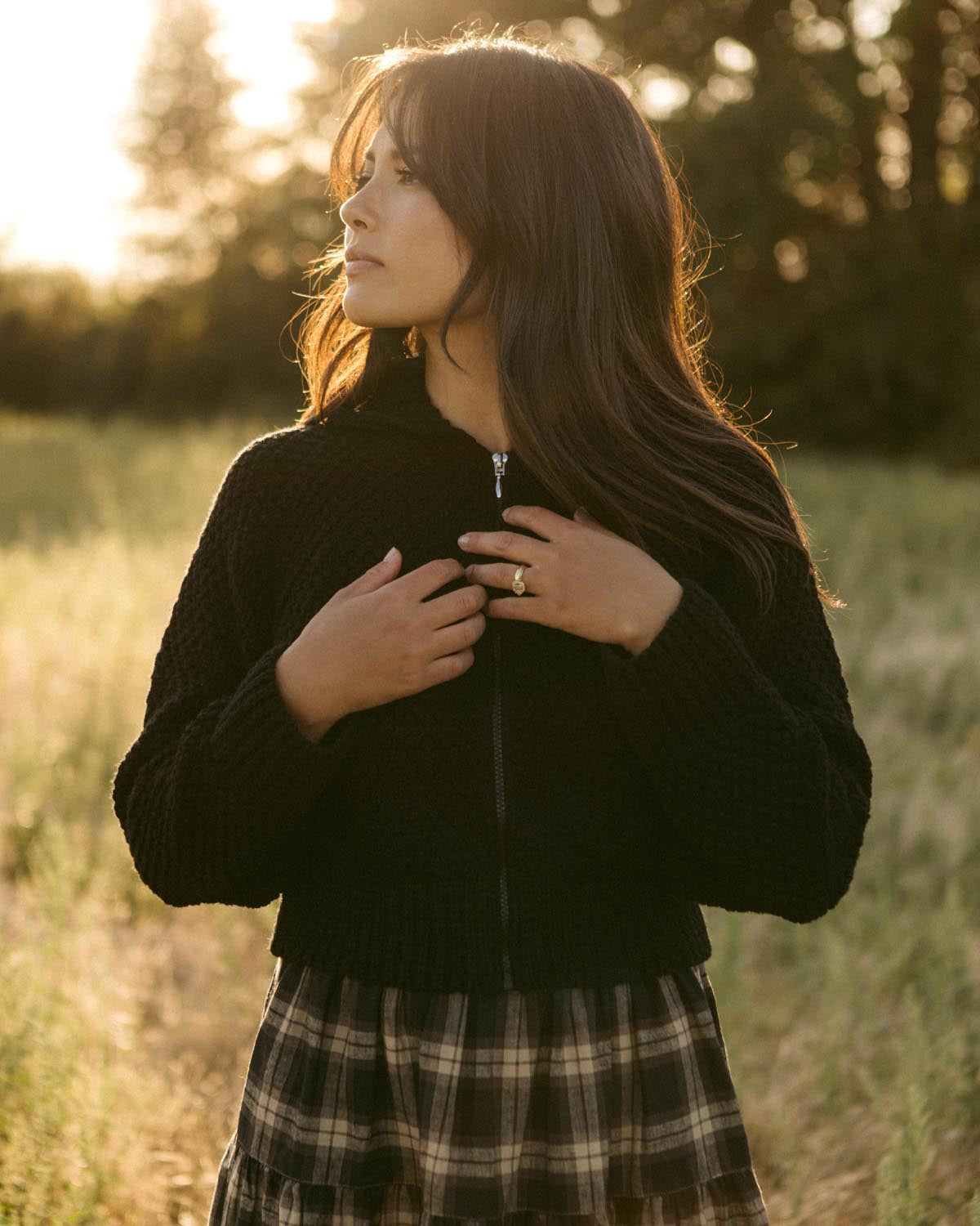 Meadow Zip Cardigan | Black