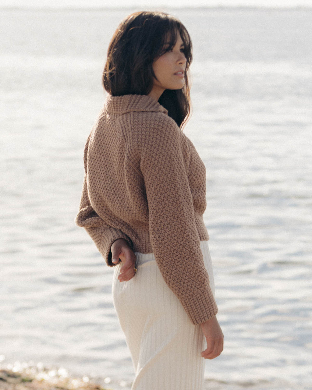 Meadow Zip Cardigan | Camel